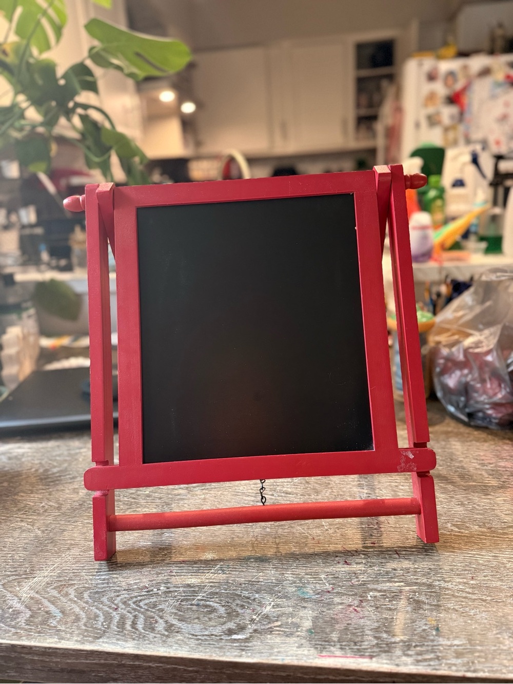 Red Wooden Easel Chalkboard - Home Accents